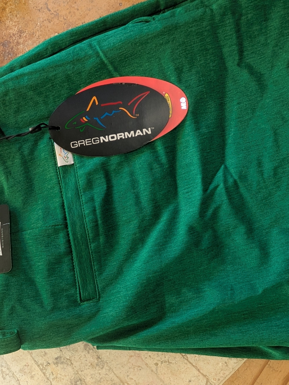 Greg Norman Green Polo with Logo Tag